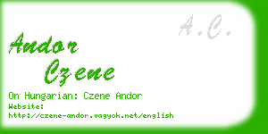 andor czene business card